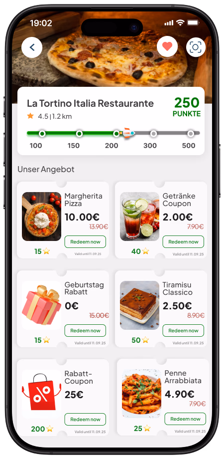 Punkte einlösen und sich belohnen lassen